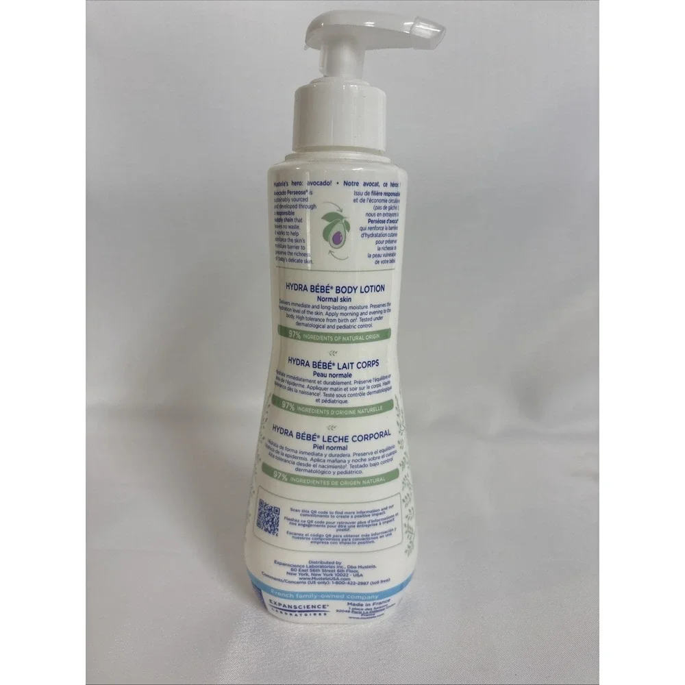 Mustela Hydra Bebe Body Lotion 300ml Baby Moisturizer Avocado New Fast Shipping